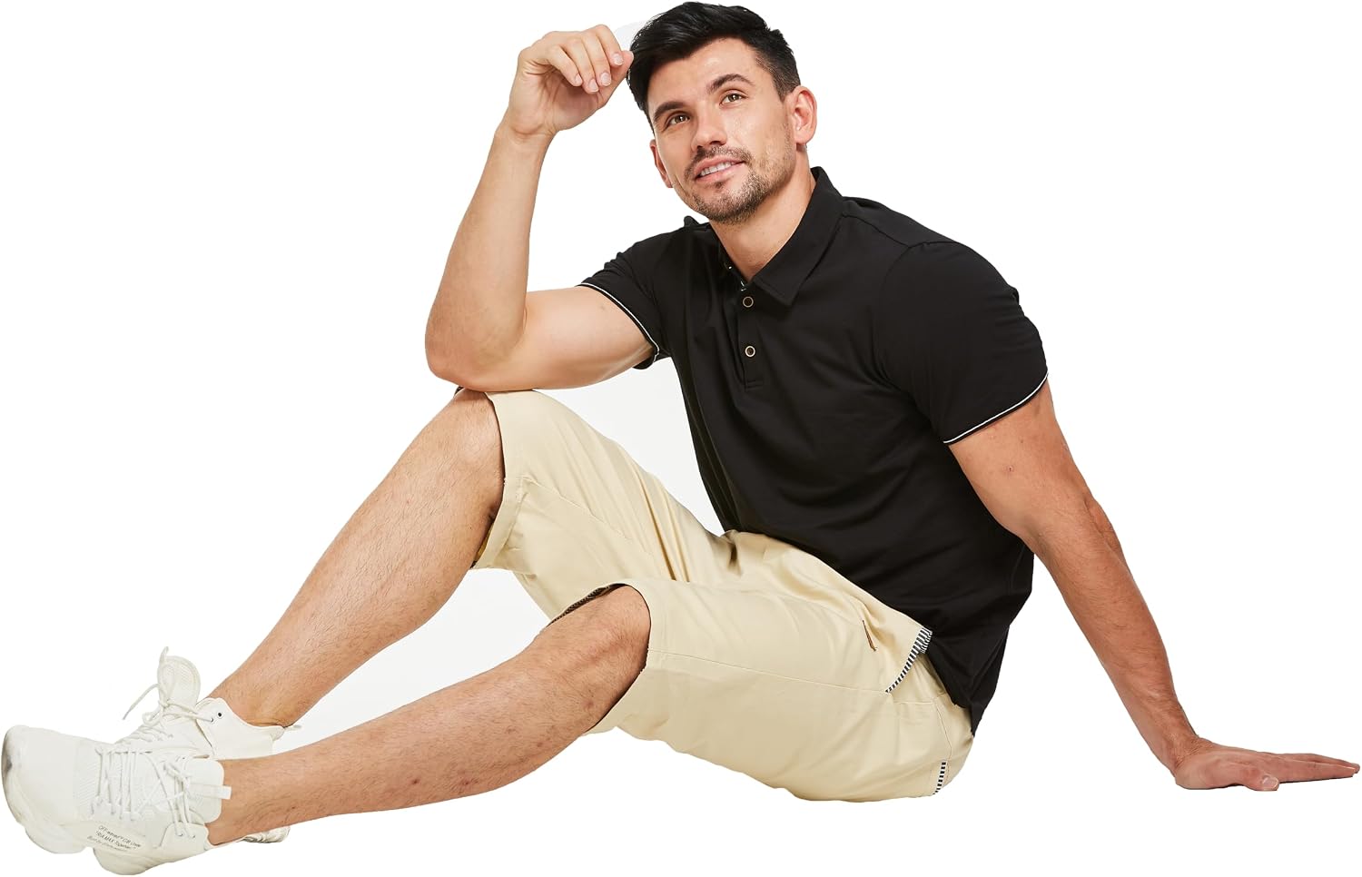Detalle de HCSS Men's Casual Summer Chino Shorts with Elastic Waist: Practical Everyday Everydaywear