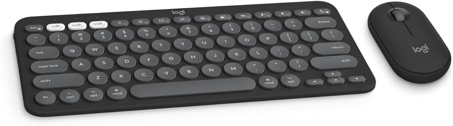 Detalle de Logitech wireless keyboard and mouse combo, Graphite