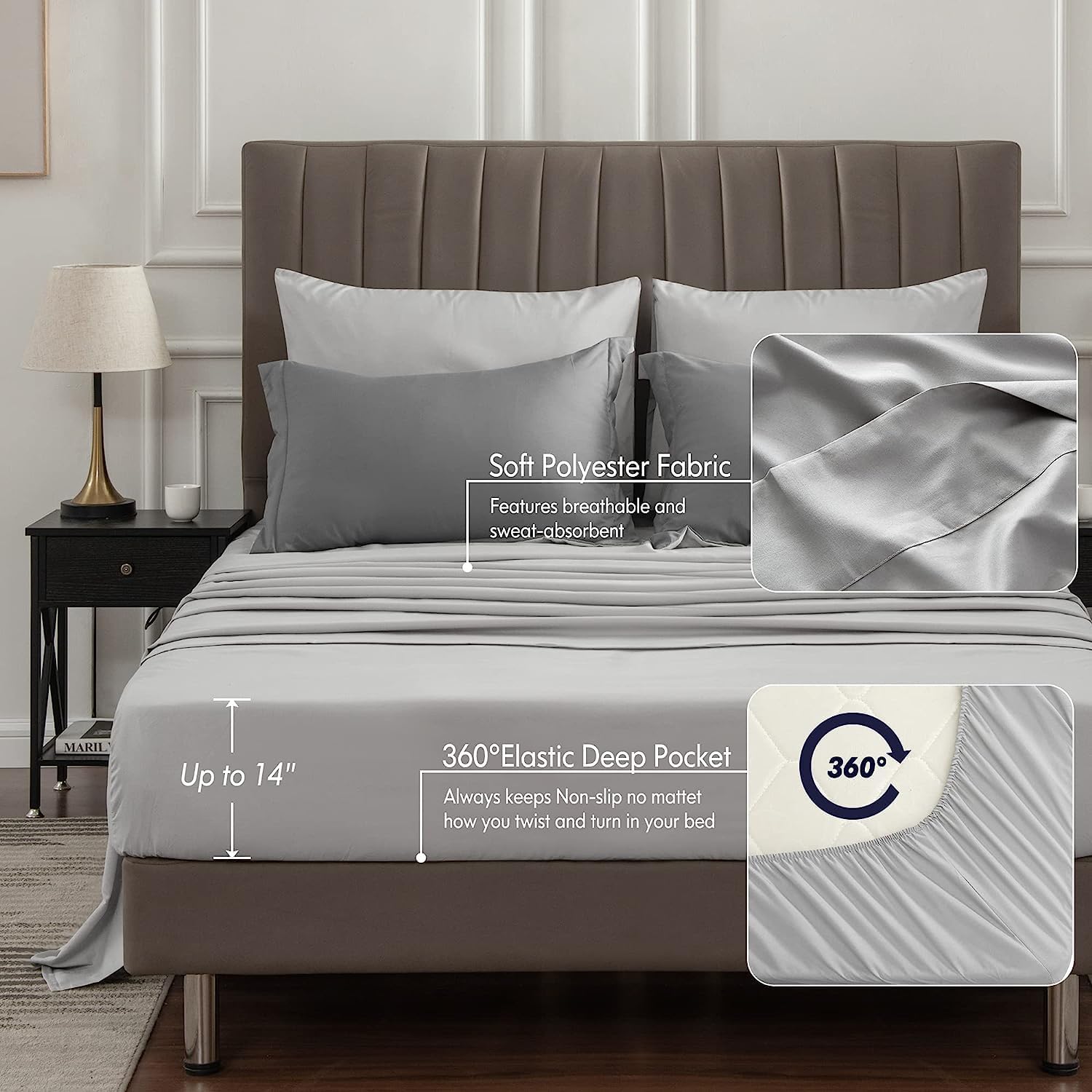 Thumbnail 3 de BEDELITE Queen Comforter Set Bed in a Bag
