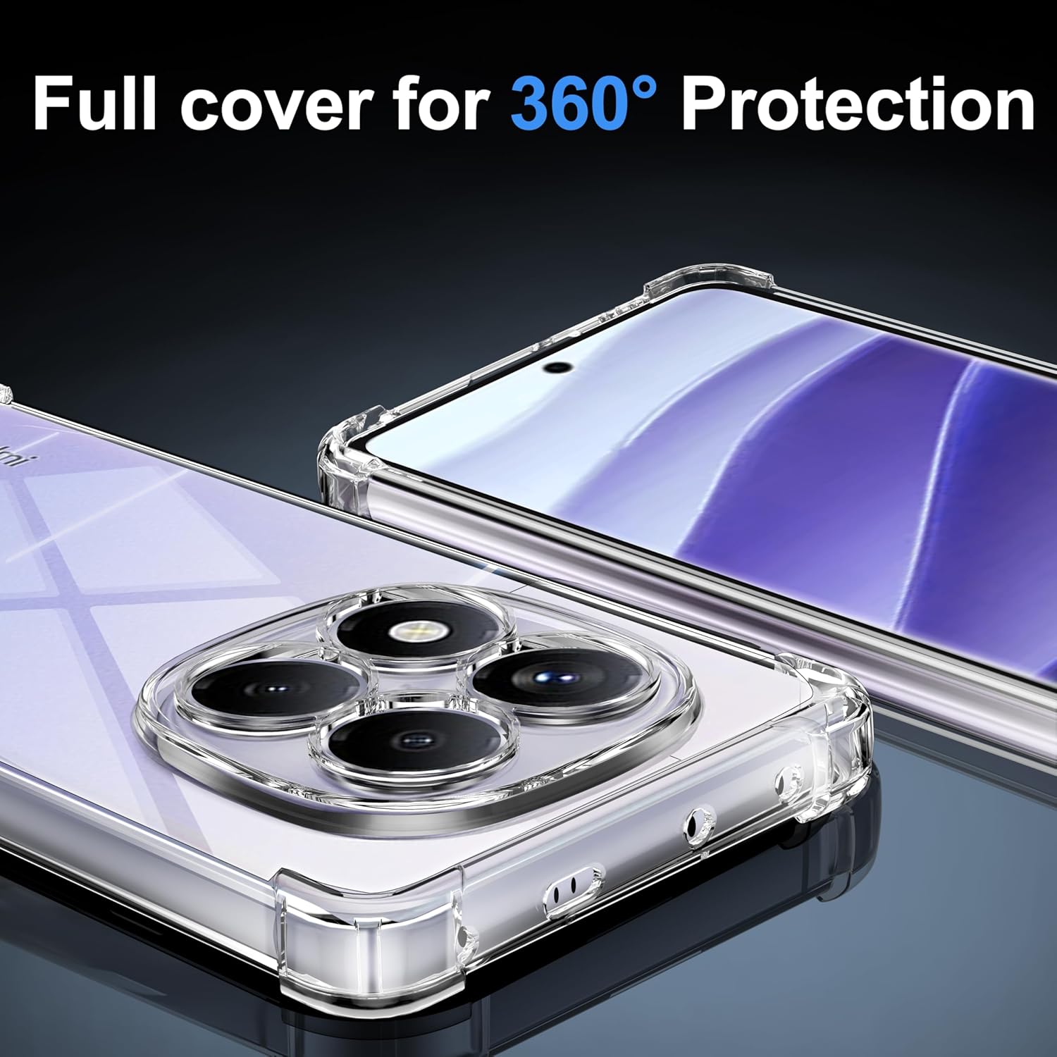 Thumbnail 3 de Tentoki Transparenthülle für Xiaomi Redmi Note 14 Pro 4G – Anti‑Vergilbung, ultradünn, klare TPU