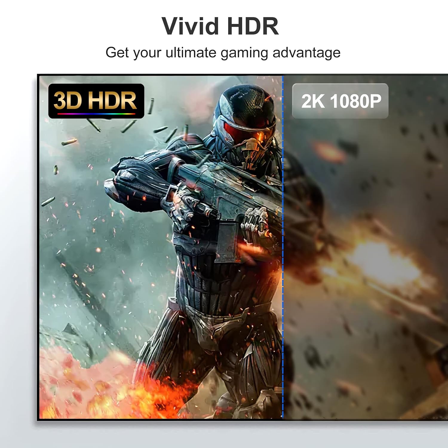 Detalle 1 de UVOOI Short HDMI Cable 1 Foot 4K