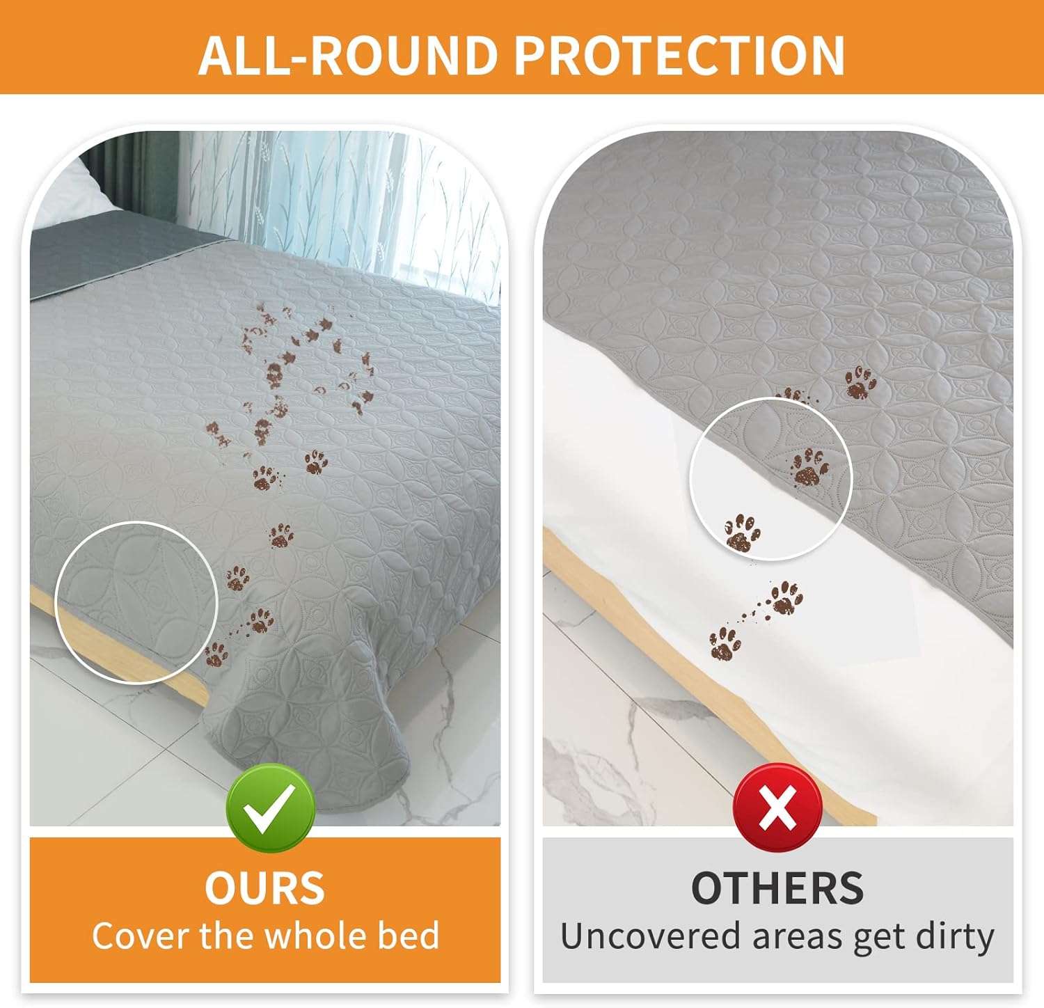 Thumbnail 4 de PICK FOR LIFE Waterproof Dog Blanket For Bed (157×208cm) – Reversible TPU Lined, Washable Anti-Scratch Cover