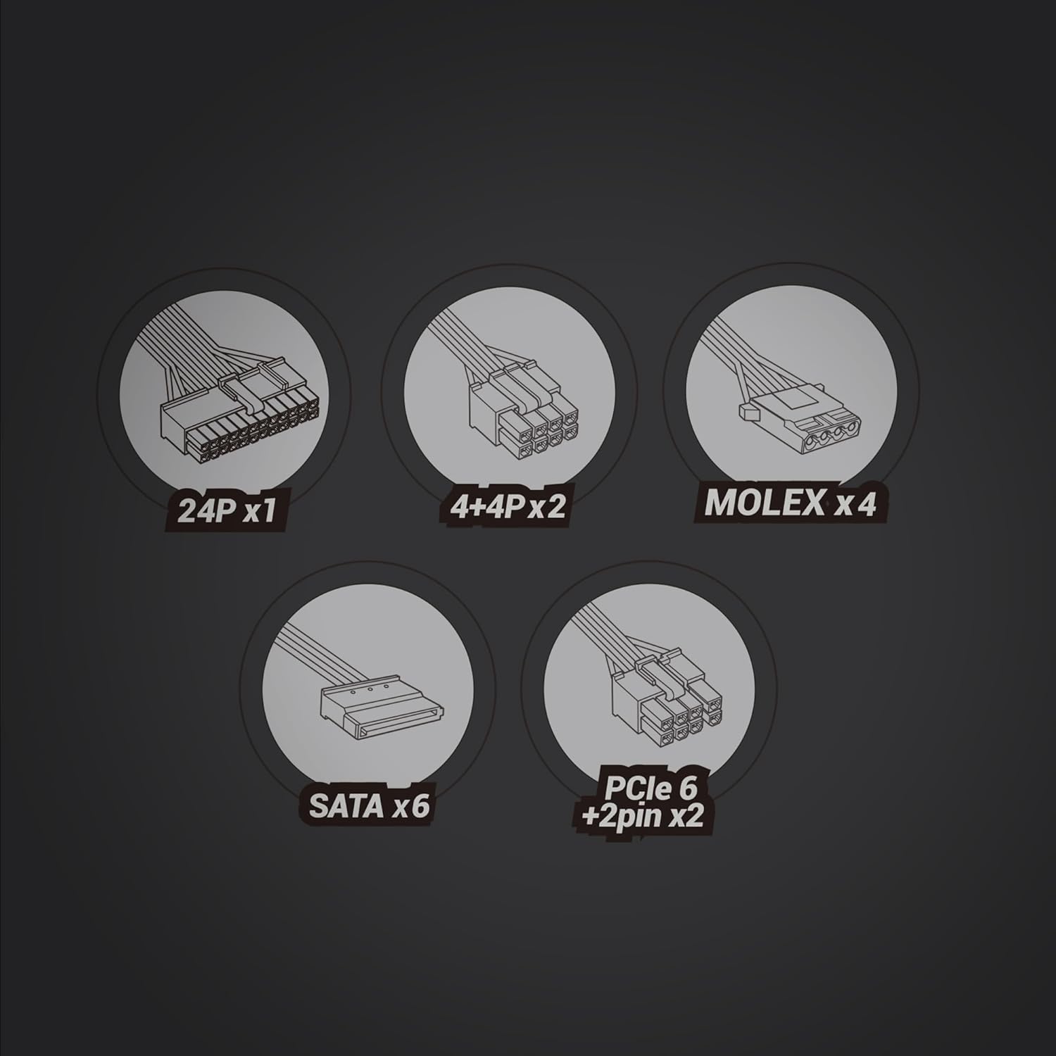 Thumbnail 4 de Mars Gaming MPIII850 – Alimentation PC ATX 850 W 5 ans, rendement 85% et ventilateur AI-RPM FDB