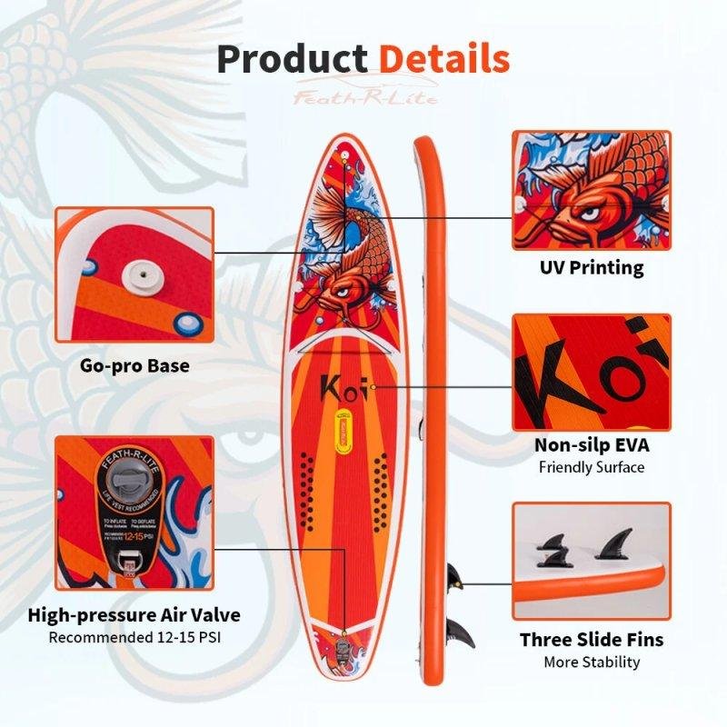 Thumbnail 2 de Tabla de paddle surf hinchable Funwater SUPFR01E 350x84x15 cm Roja