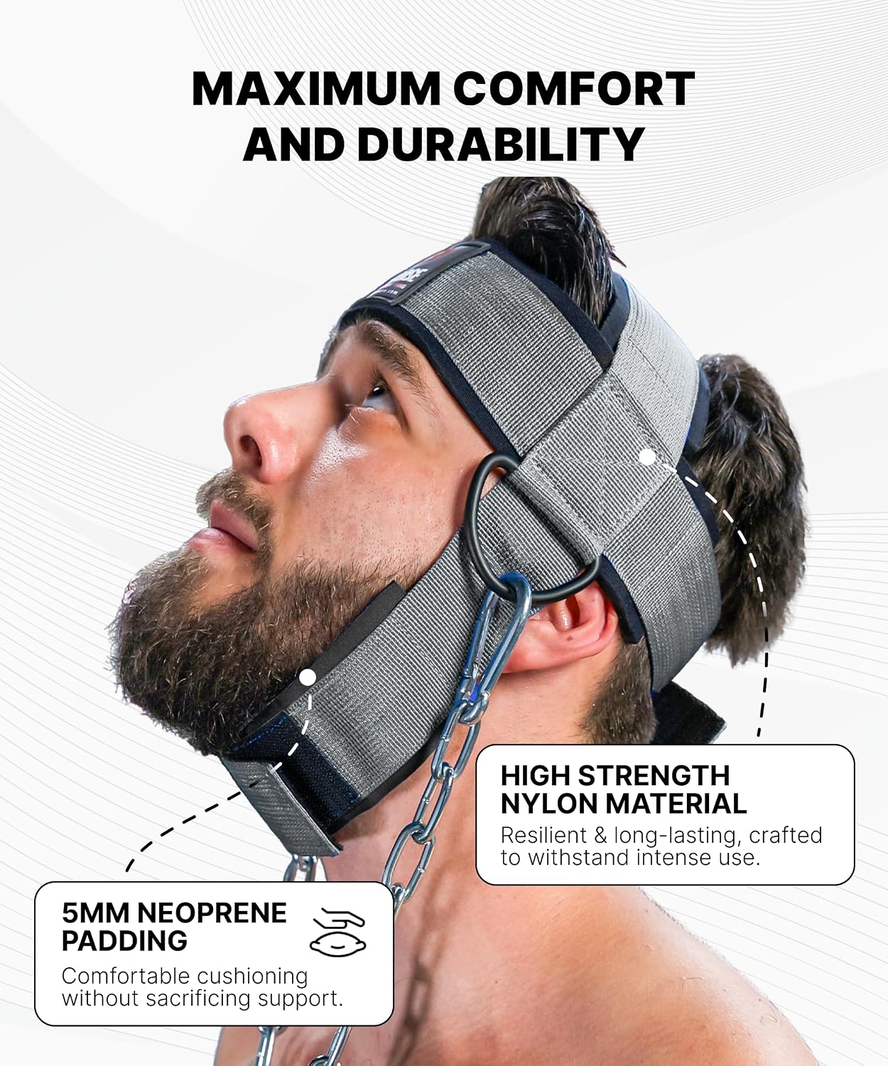 Detalle de DMoose neck harness for weight lifting