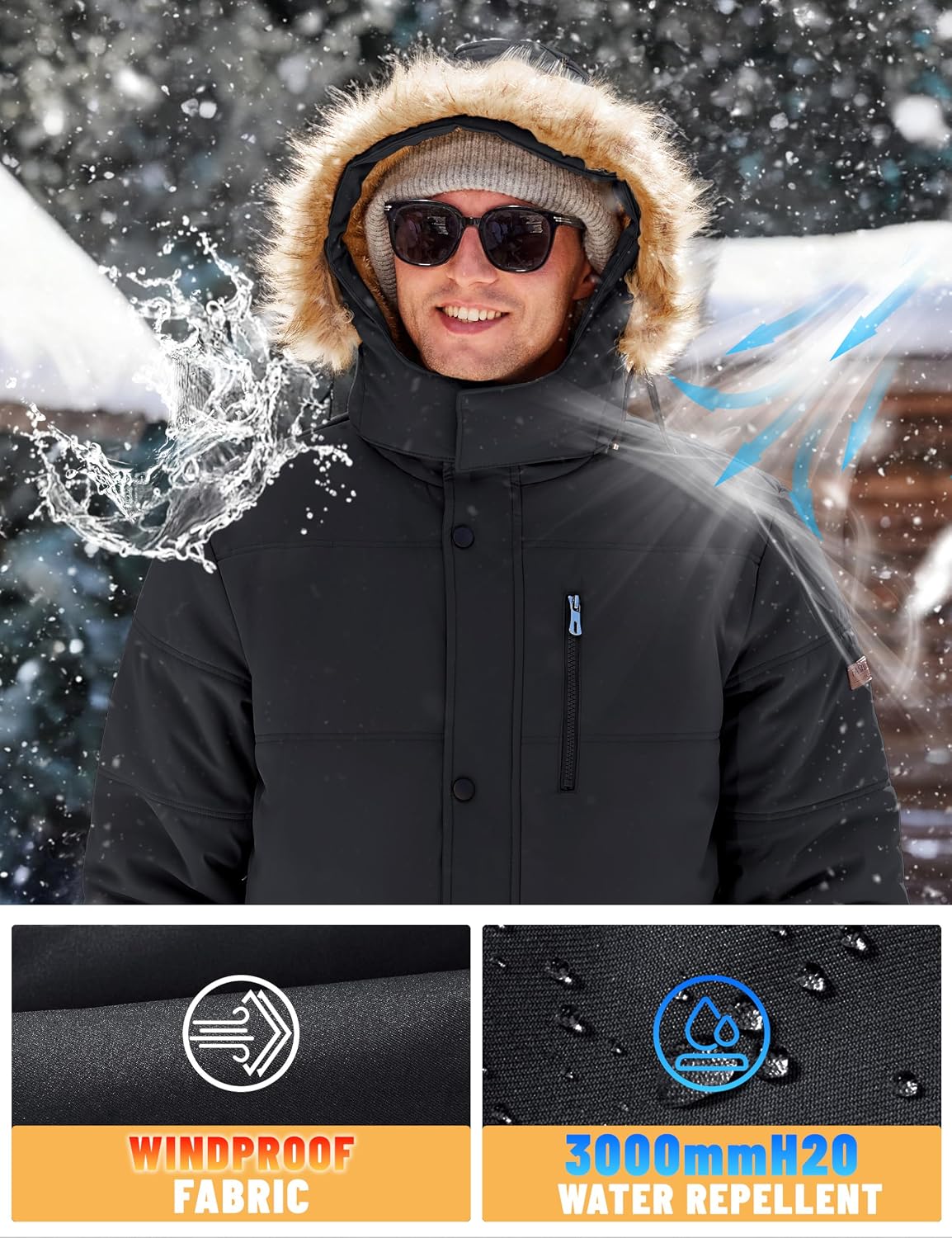 Thumbnail 4 de TACVASEN Men's Winter Jacket
