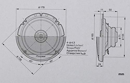 Thumbnail 1 de Pioneer TS-G1720F 17 cm 280 W coaxial car speakers