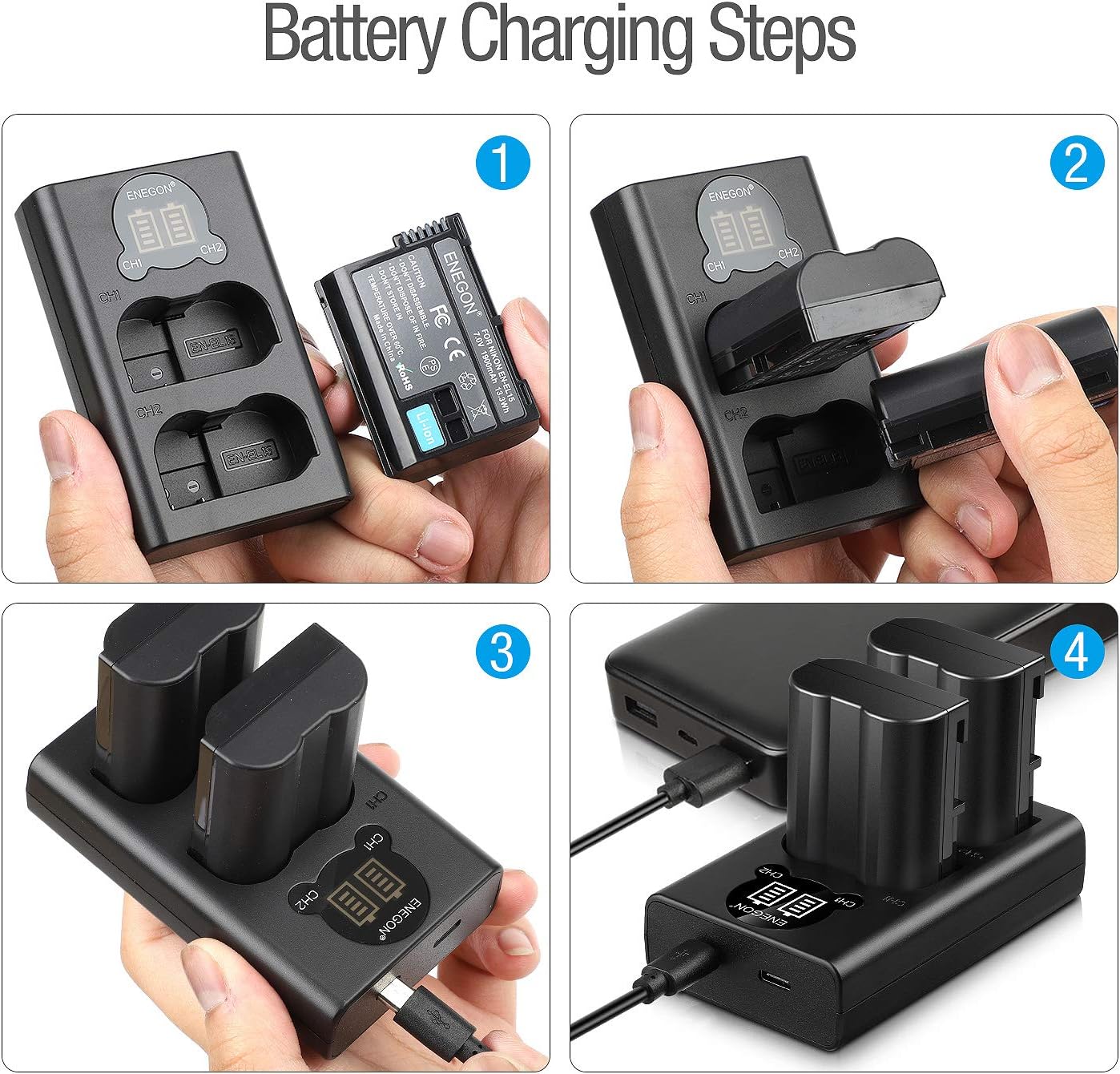 Thumbnail 6 de ENEGON EN-EL15C 1900mAh batterie de rechange