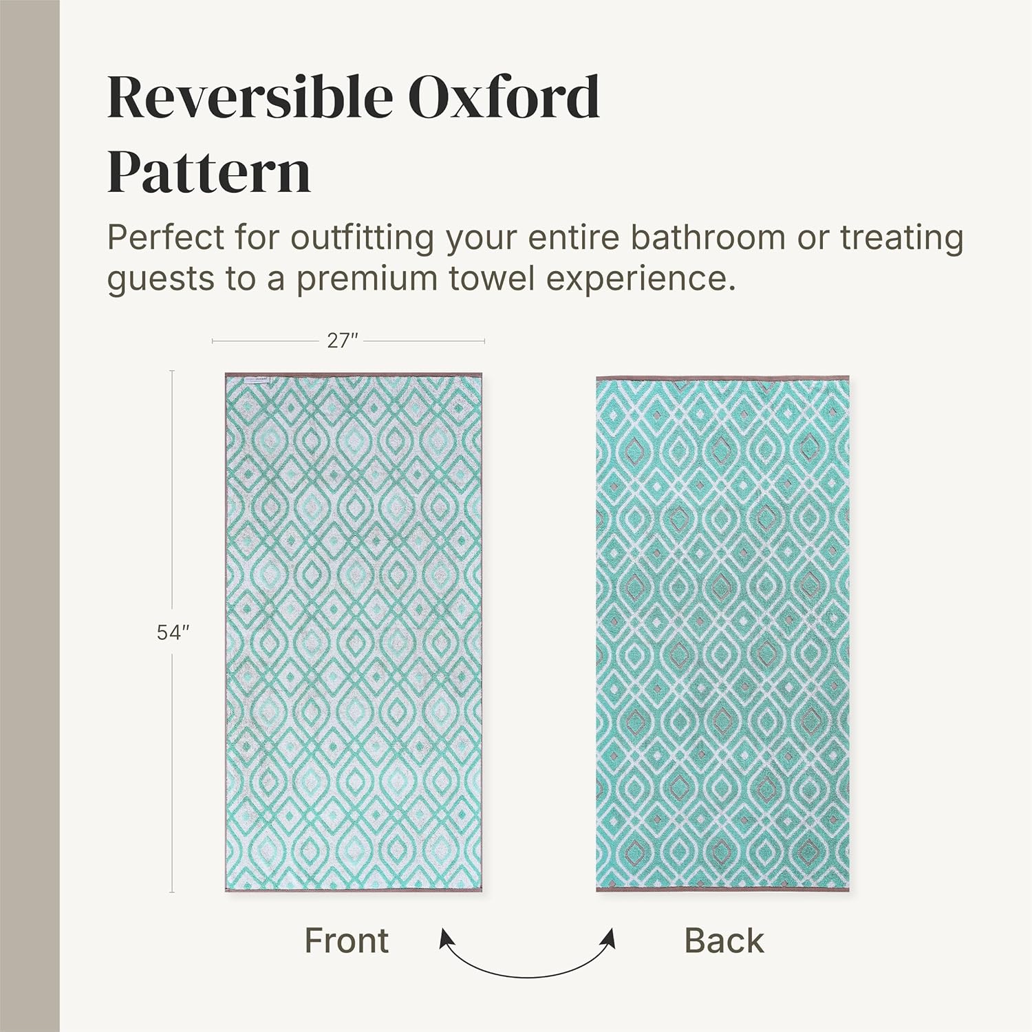 Thumbnail 5 de Modern Threads Classic Diamond 6-Piece Towel Set in Aqua