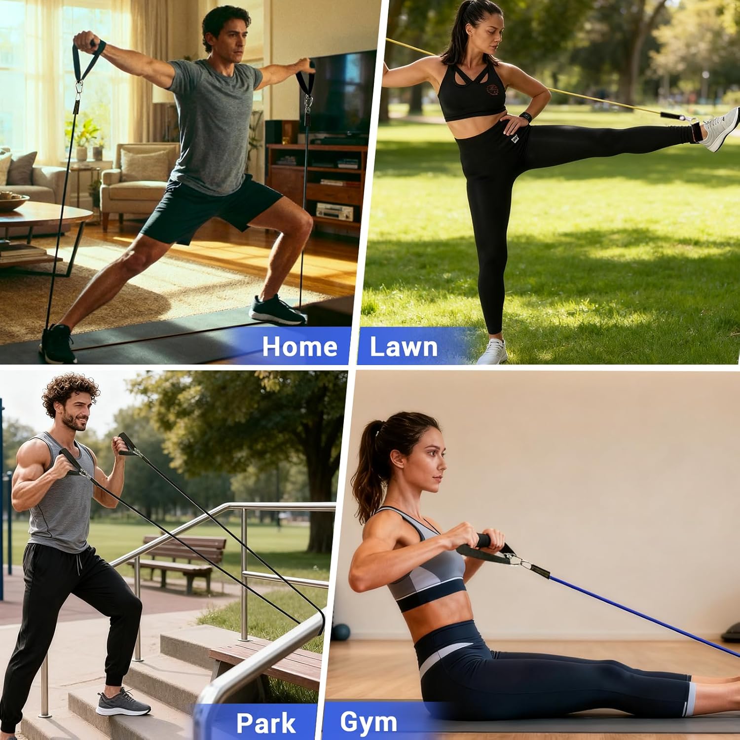 Thumbnail 6 de Elastici fitness 5 livelli 10–150 lb