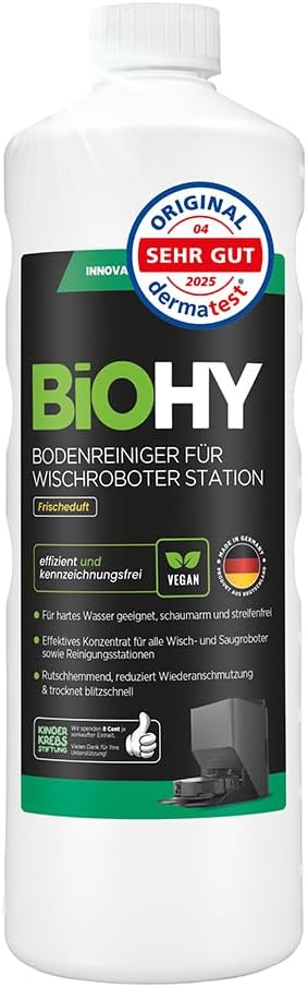 Detalle de BIOHY vloerreiniger voor dweilrobots, geconcentreerd en schuimarm, 1 l