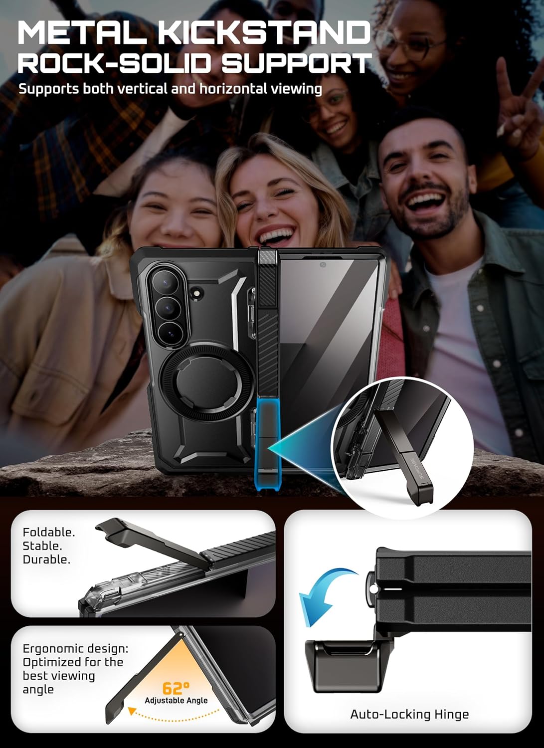 Thumbnail 5 de SUPCASE Samsung Galaxy Z Fold 7 rugged case with kickstand