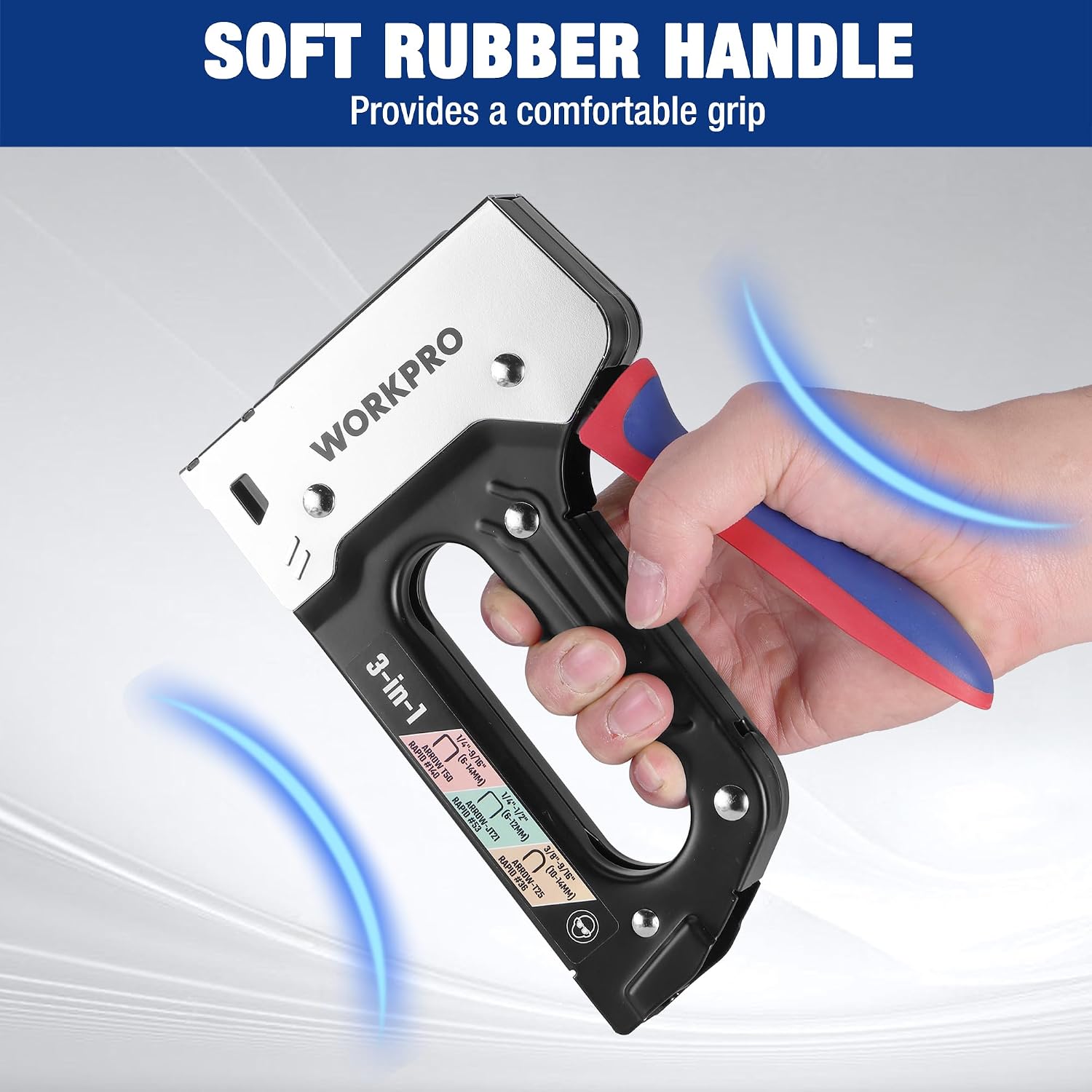 Thumbnail 3 de WORKPRO Upholstery Staple Gun, 3-in-1