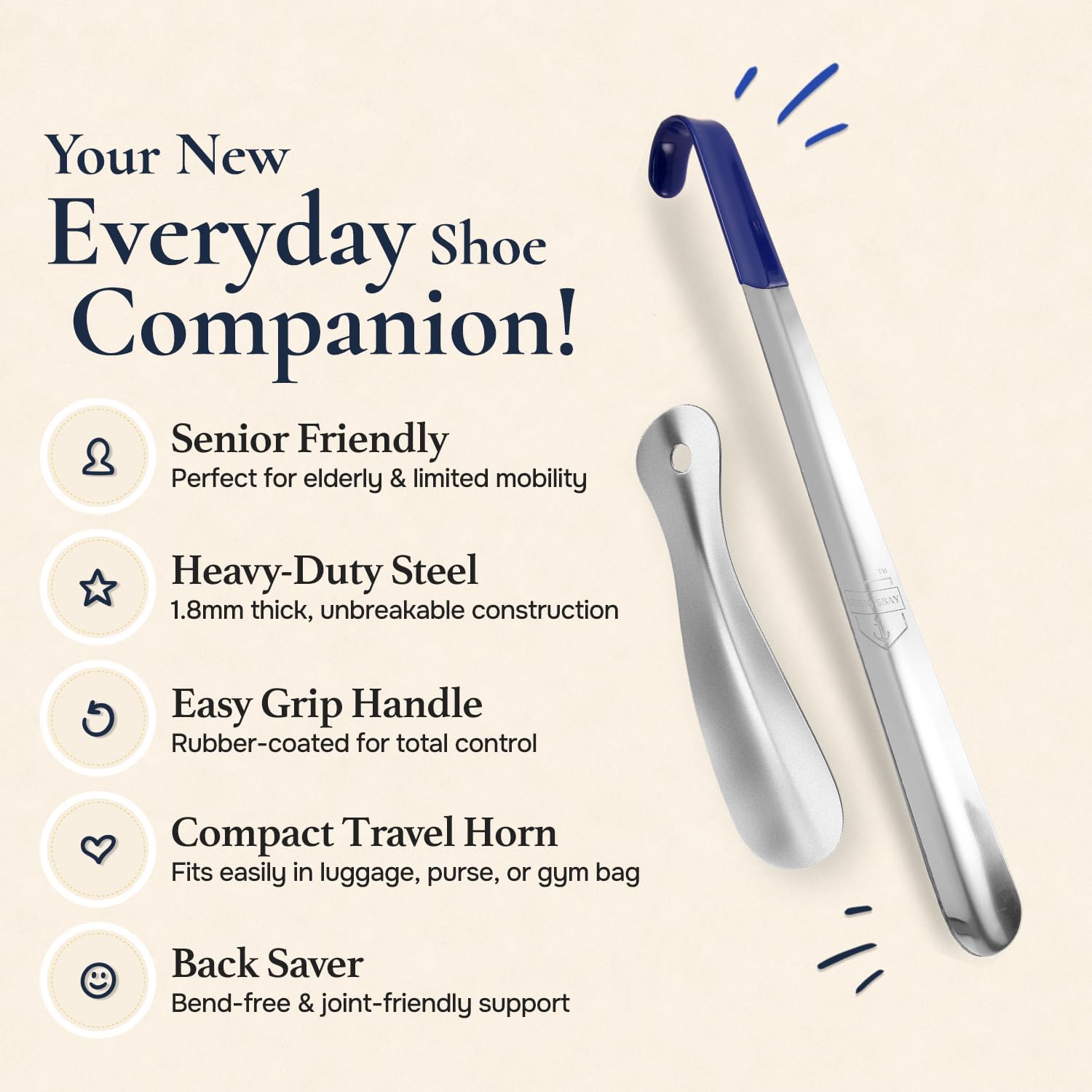 Detalle 2 de Long Handle Shoe Horn 1.8mm 👞