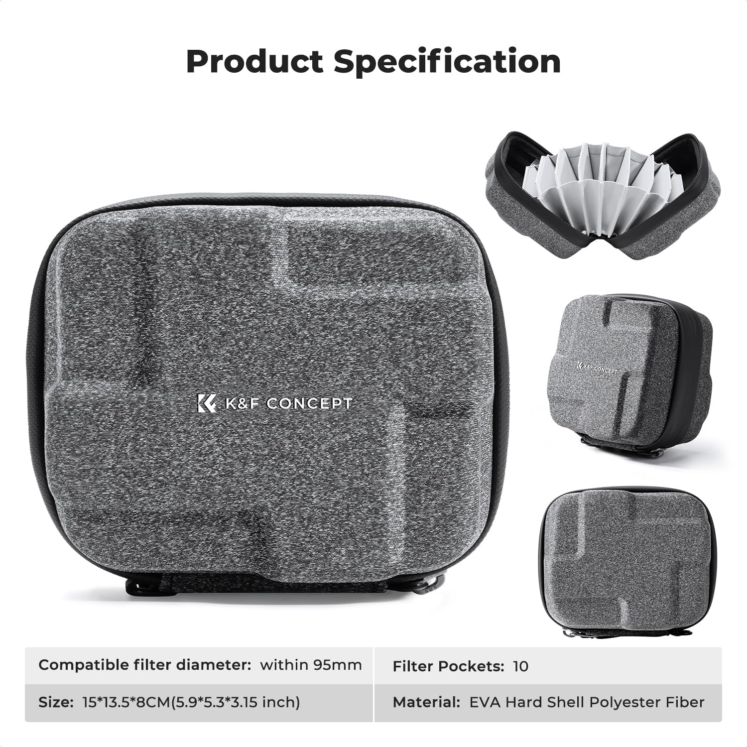 Thumbnail 6 de K&F Concept Bolsa para 10 filtros 95 mm