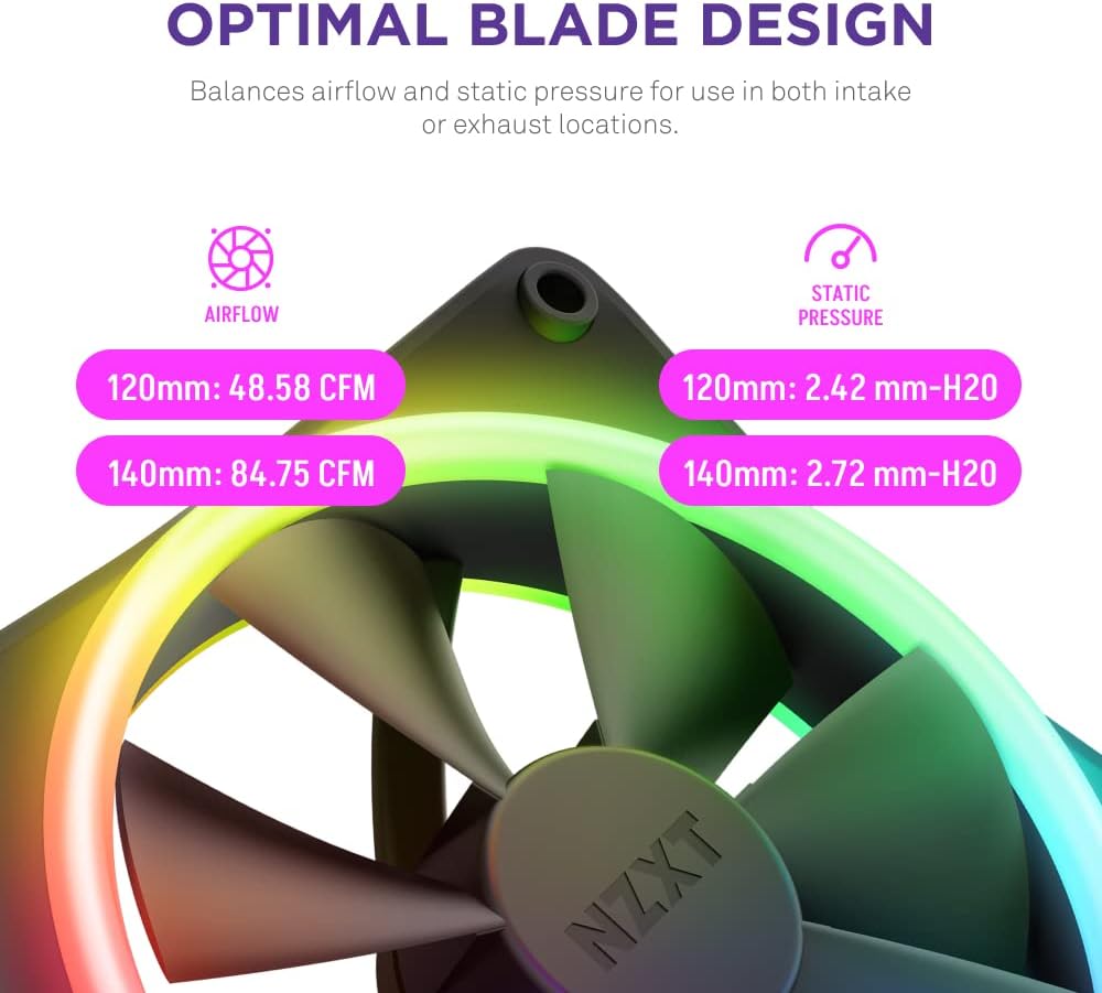 Thumbnail 4 de NZXT F120 RGB Duo (RF-D12TF-B1) — pack de 3 ventilateurs double LED de 120 mm avec contrôleur