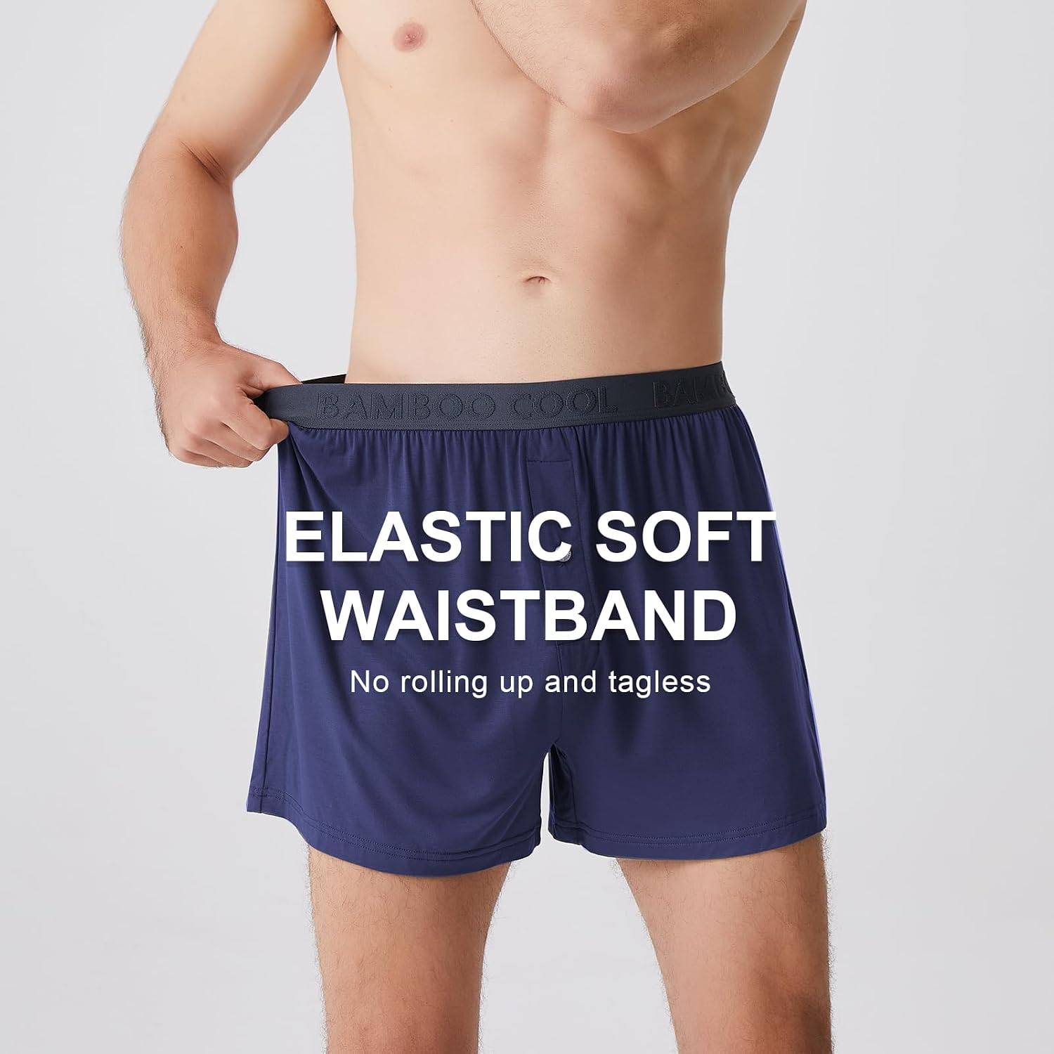 Detalle de Bamboo Cool Mens Boxer Shorts 5-Pack