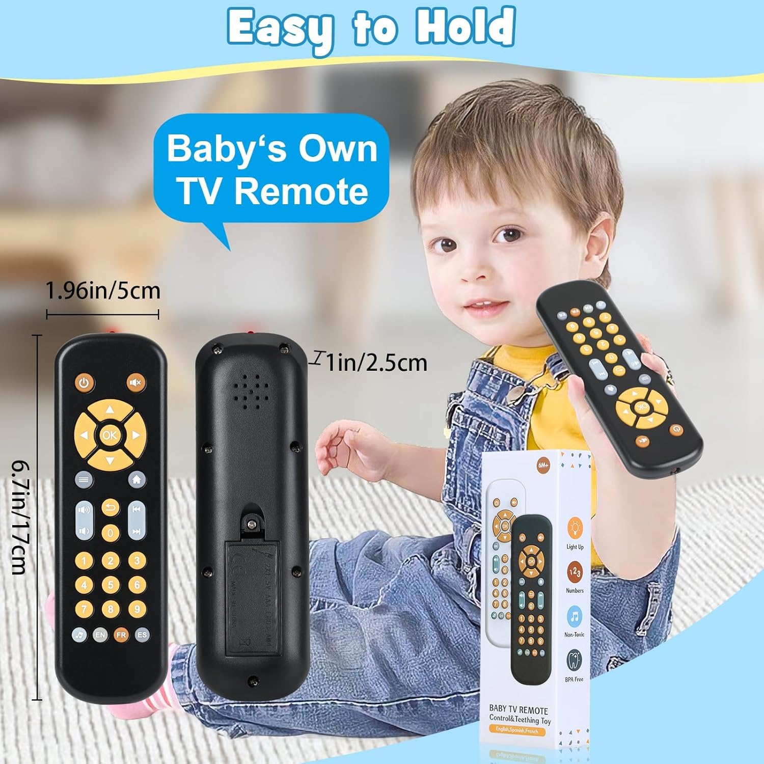 Thumbnail 5 de Bambebe Baby TV Telecomando con Luce e Suono: giocattolo multilingue per bambini dai 6 mesi