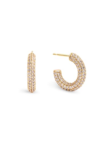 Detalle de SINGULARU Pendientes Aro Vida, baño oro 18Kt 💍