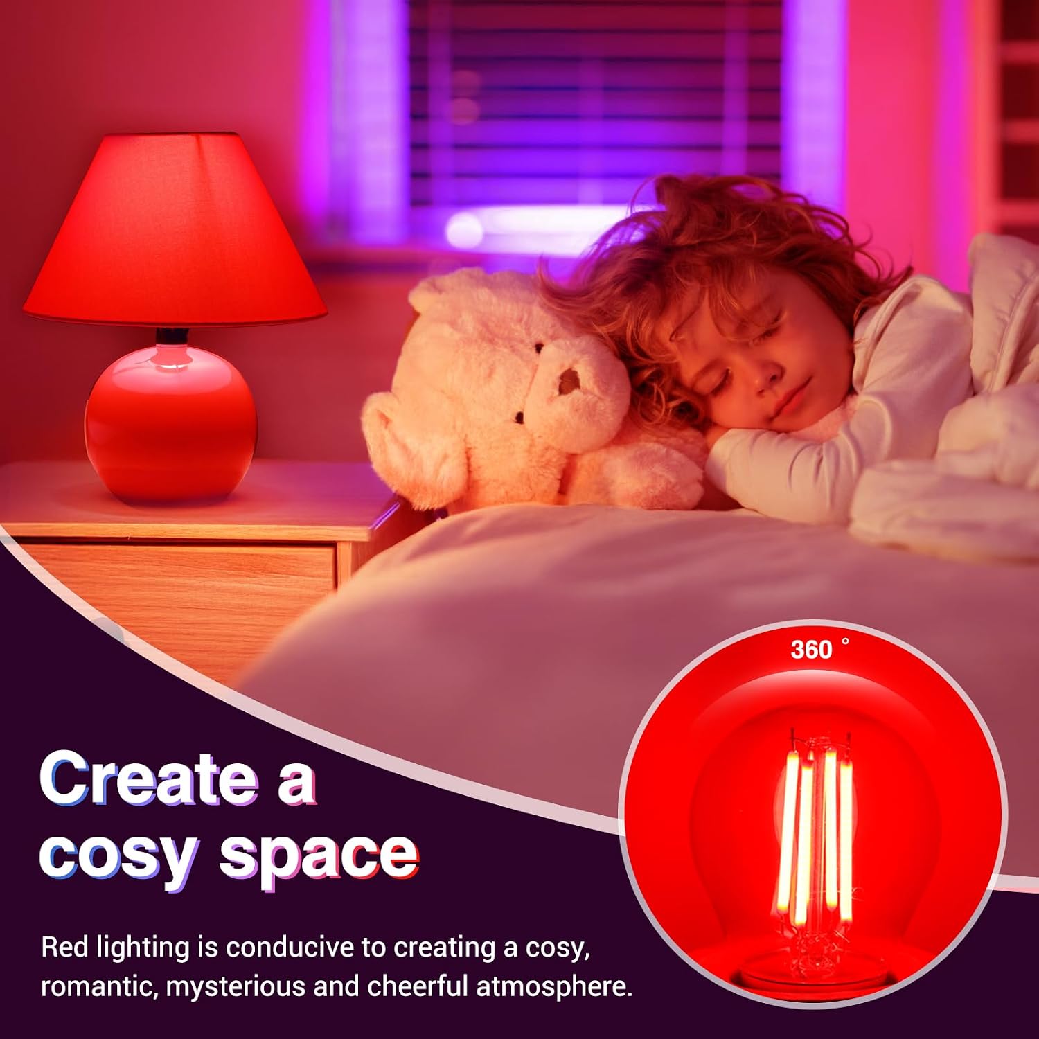 Detalle 2 de Caldarax Bombilla LED Roja E27 4W