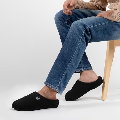 Detalle de RockDove Chausson en mousse à mémoire de forme pour homme — 42/43 EU, Noir/Gris
