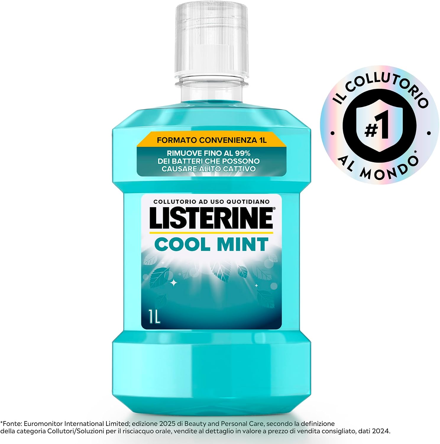 Detalle de Listerine Cool Mint Collutorio 1 L – Alito fresco e igiene orale completa