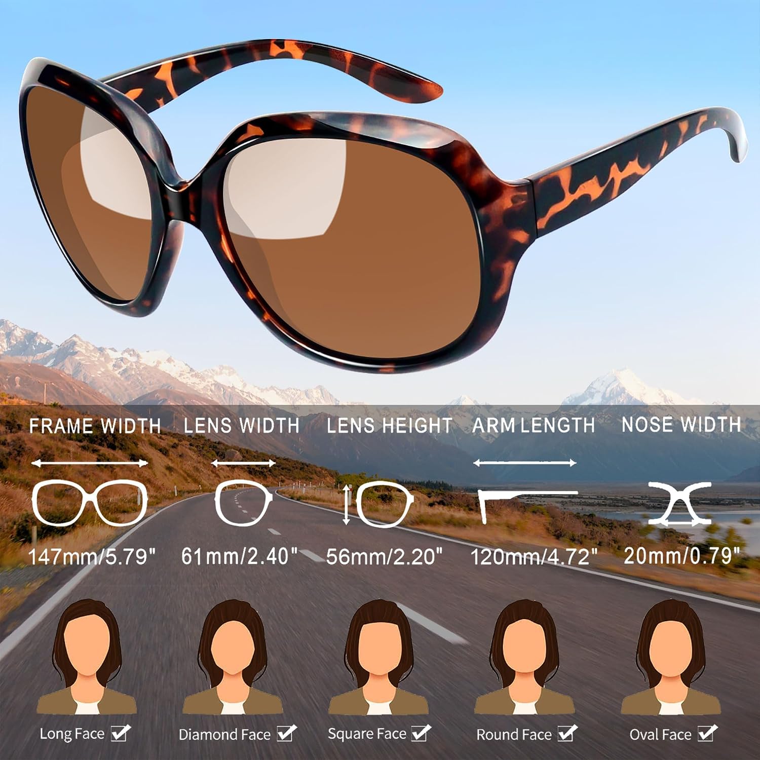 Thumbnail 3 de Joopin Gafas de Sol Polarizadas 2 Pack Mujer