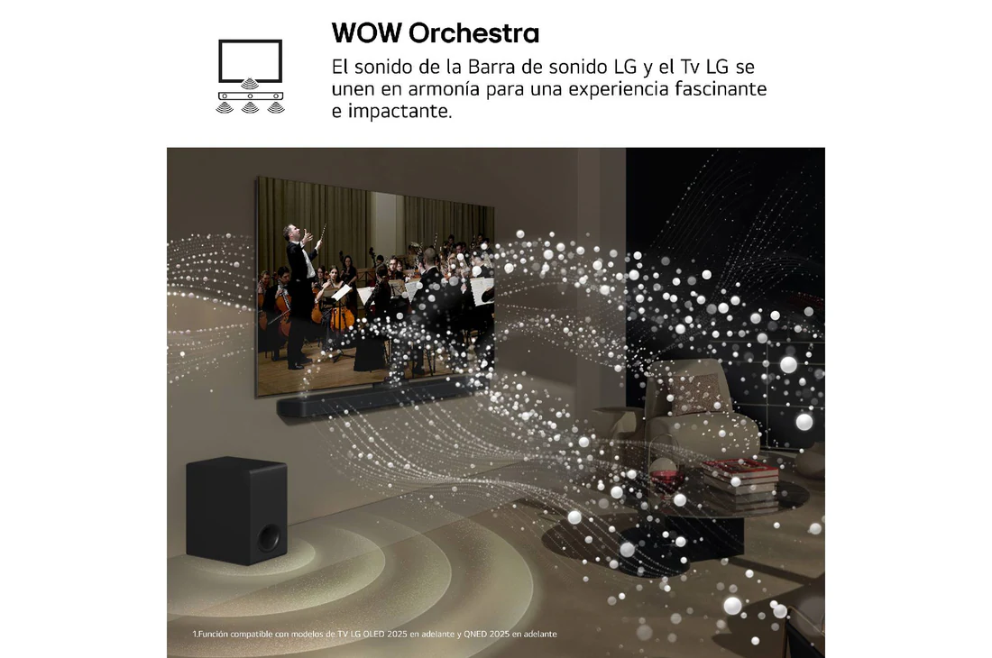 Detalle 2 de LG S95AR.OBSPTO: Barra de sonido de cine en casa con 9.1.5 canales y Dolby Atmos