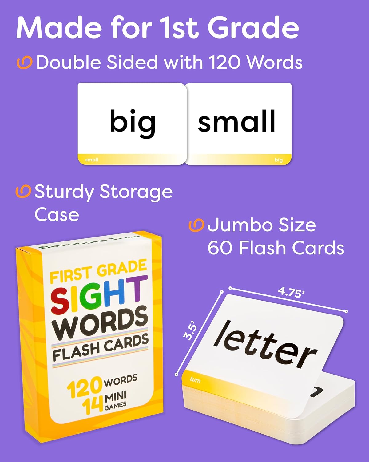 Thumbnail 1 de Sight Words Flash Cards 1st Grade – 120 High Frequency Words from Dolch's and Fry's Lists