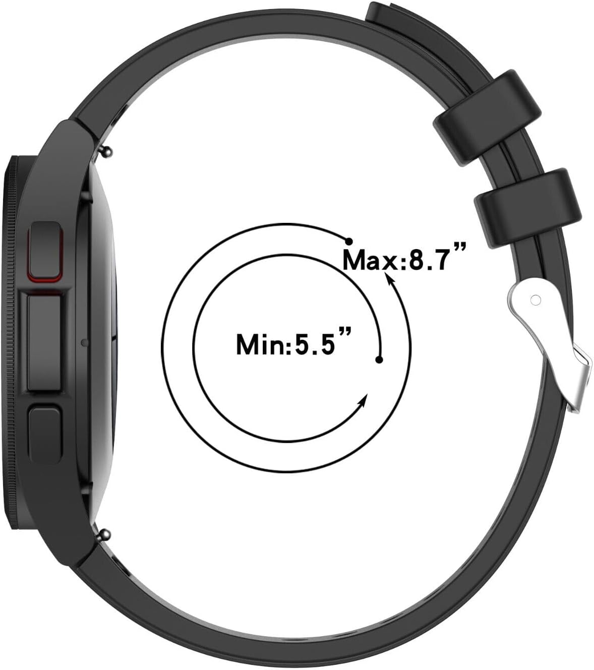 Thumbnail 3 de Panda Bobo Silicone Sport Strap for Samsung Galaxy Watch 7/6/5/4 (40mm & 44mm) with Tang Buckle