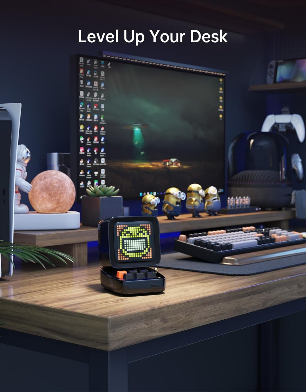 Detalle de Divoom Ditoo: Enceinte Bluetooth portable avec écran Pixel et clavier rétroéclairé