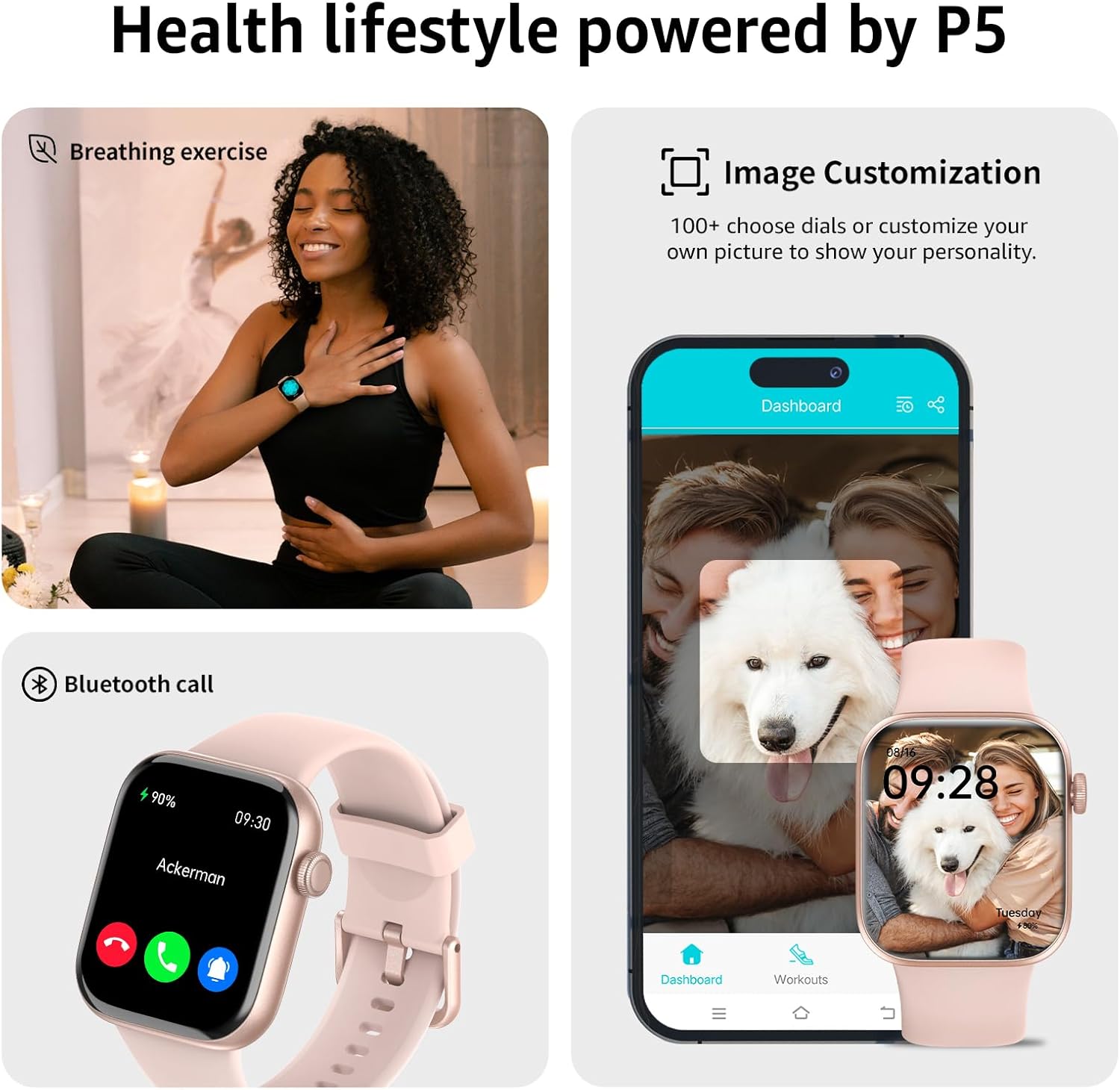 Thumbnail 4 de AcclaFit Smart Watch for Men and Women with Call Function, 1.85" Display
