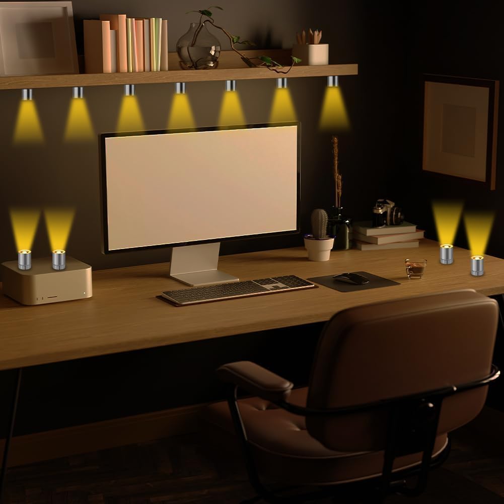 Detalle de AUAUY Compact mini-ledlampjes op batterijen, warmwit, set van 30