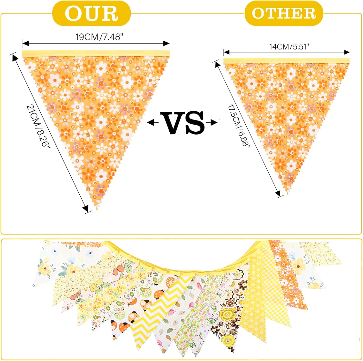 Detalle 2 de G2PLUS Floral Bunting Banner 12M