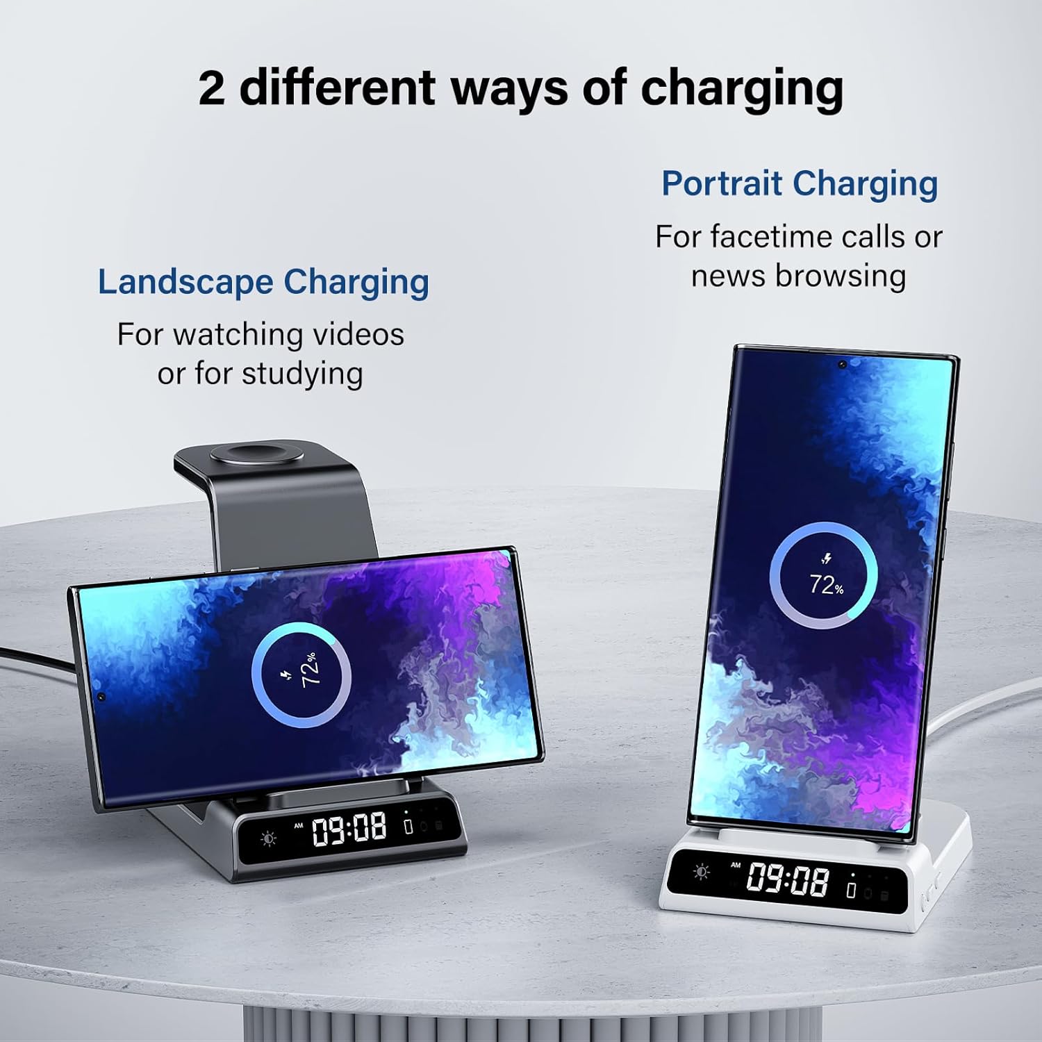 Detalle 2 de Caricatore Wireless 3 in 1 per Samsung S25 Ultra