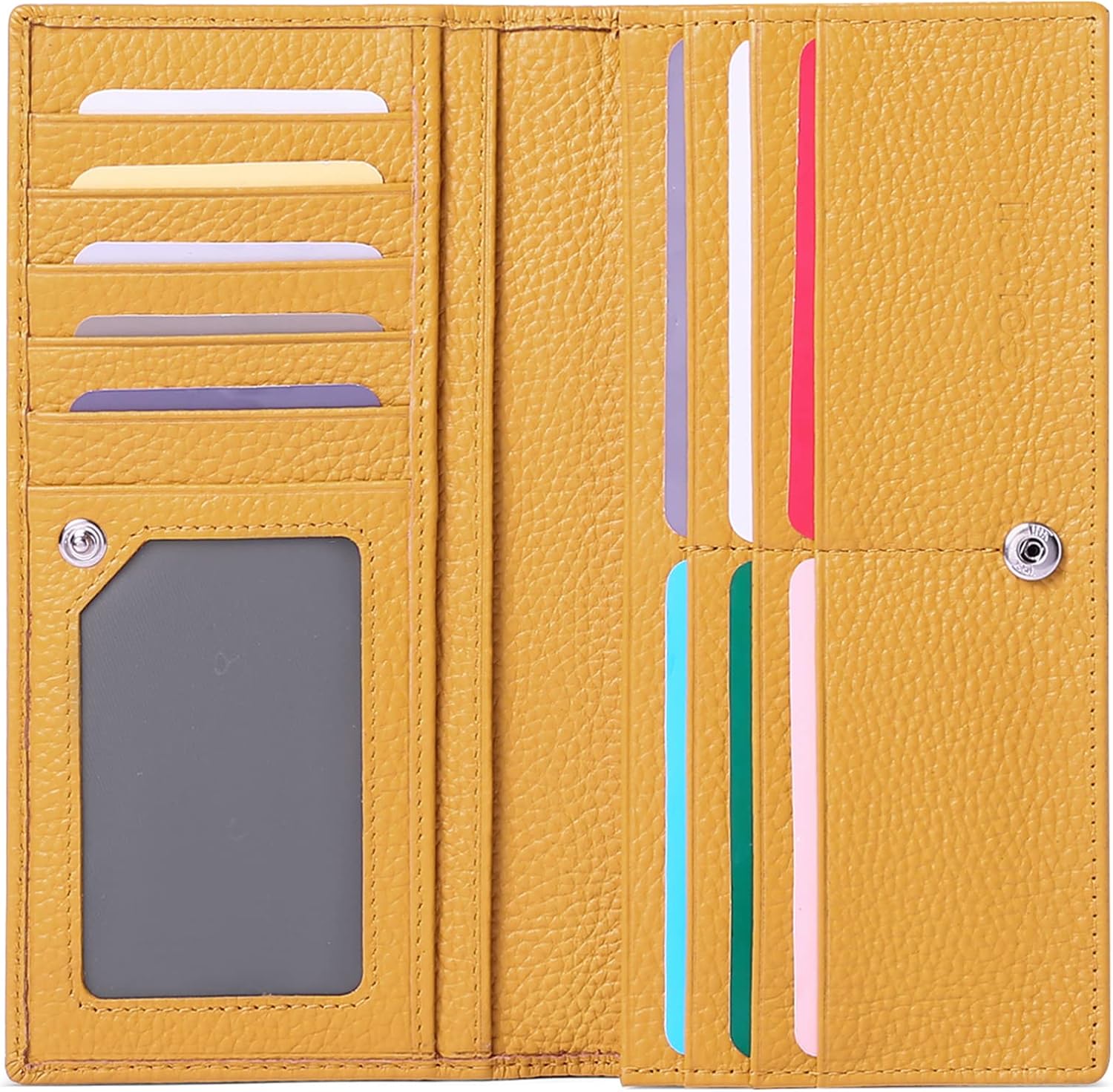 Detalle de SENDEFN Leather Purses for Women with RFID Blocking — Slim Bifold Wallet