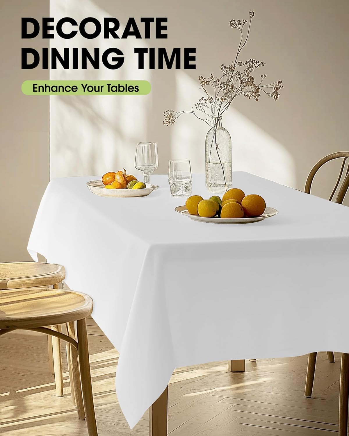 Thumbnail 3 de Pureegg Rectangle Table Cloth 60 x 102 White
