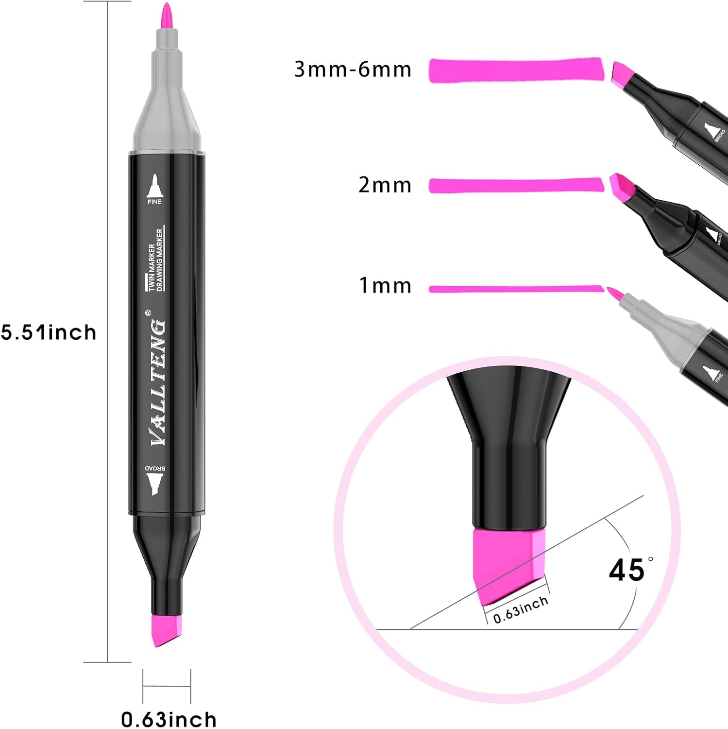 Thumbnail 5 de Vallteng Graphic Marker Pen 40 colours