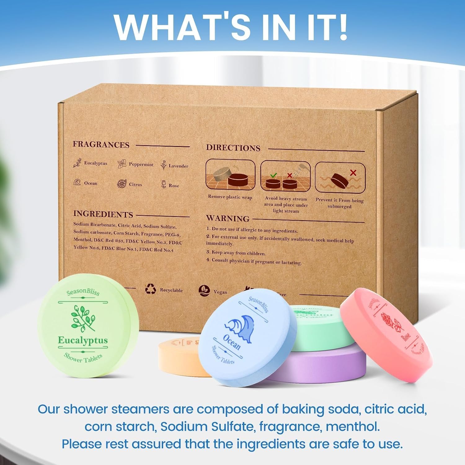 Thumbnail 3 de SeasonBliss Shower Steamers, 6 Scents