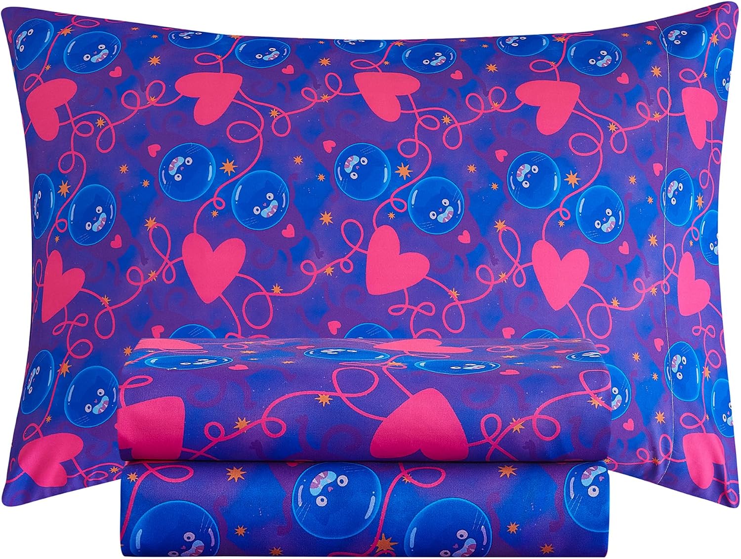 Detalle de Viviland VLKDSHT-PCL-F Full Sheet Set, Purple Heart Cat Microfiber