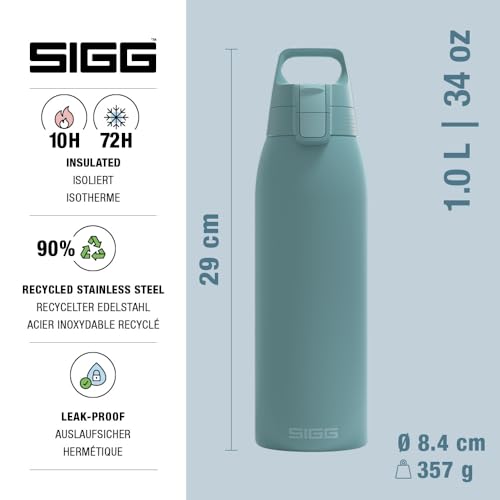 Thumbnail 1 de SIGG Shield Therm One Morning Blue – 1 L isolierte Trinkflasche aus Edelstahl