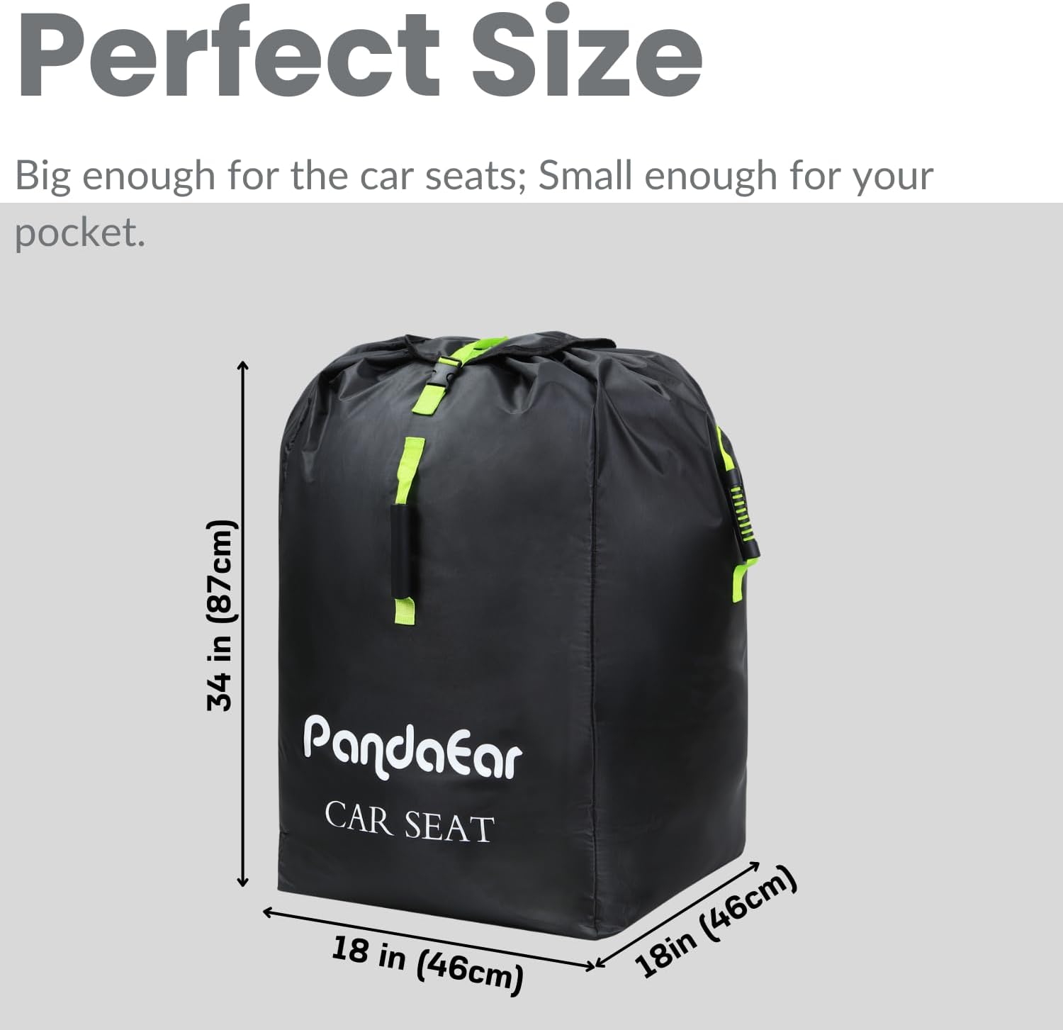 Thumbnail 6 de PandaEar Car Seat Travel Bag Backpack for Airplane – Water-Resistant, Universal Fit