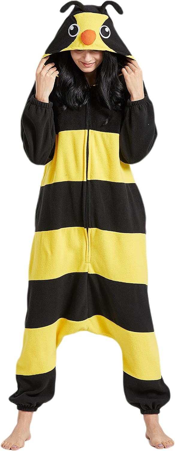 Detalle de SimZoo Adult Animal Onesie Pajamas, Polar Fleece with Hood and Pockets