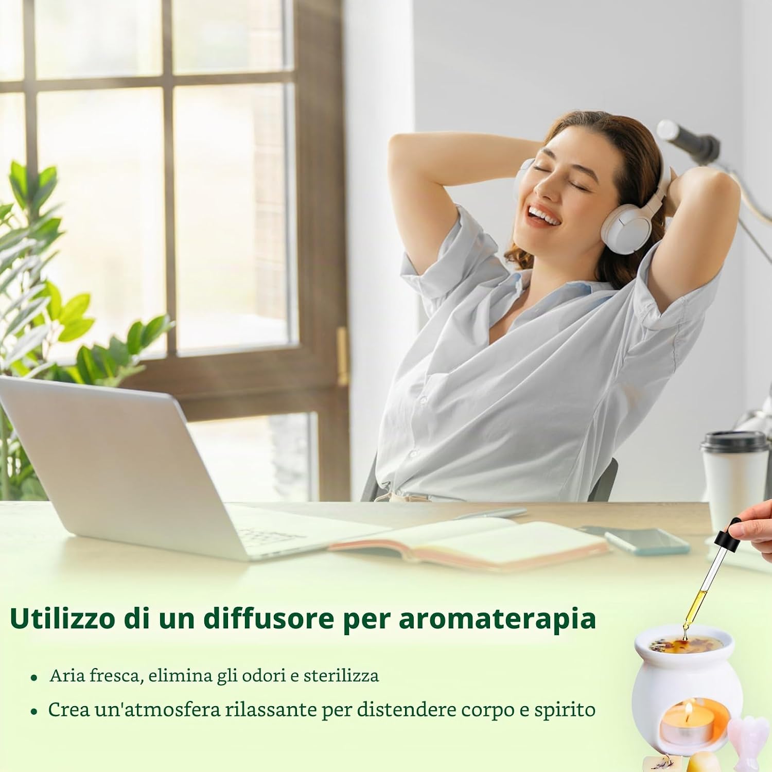 Detalle de Olio di citronella 100 ml puro – olio essenziale per diffusori, massaggi e DIY