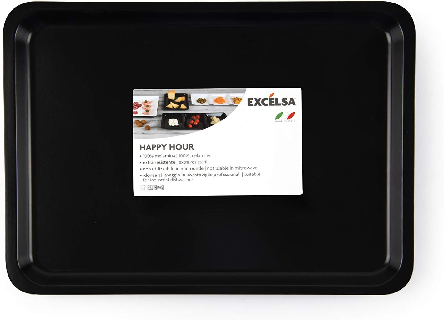 Detalle 1 de Excelsa Happy Hour Bandeja Rectangular Melamina 30x20cm 🛎