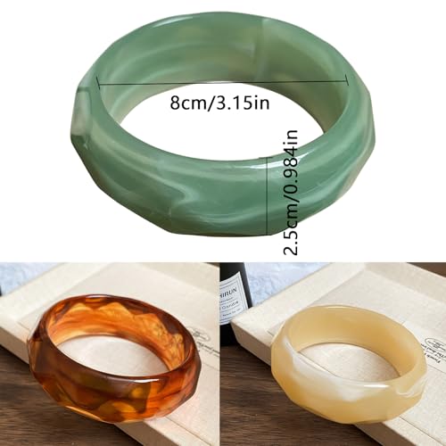 Thumbnail 1 de Pulsera de Resina Acrílica 3 Piezas en Colores - Juego Geométrico para Mujer