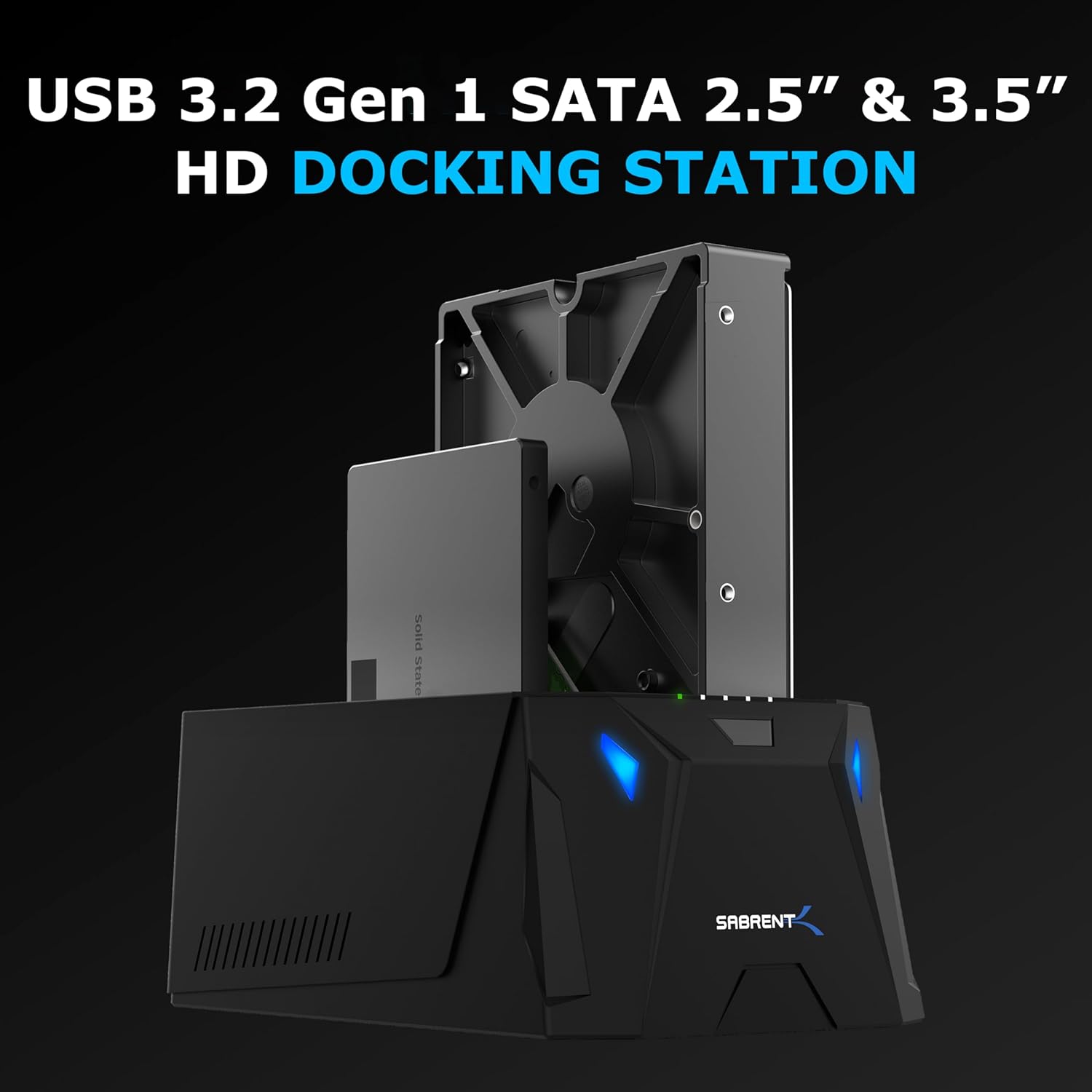 Detalle 2 de Sabrent Dual HDD Docking Station EC-HD2B