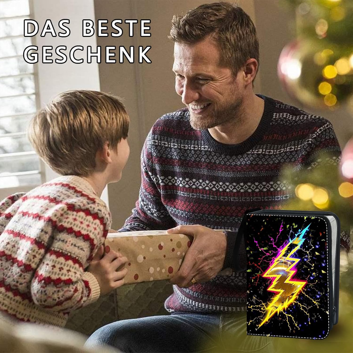 Thumbnail 6 de Sammelalbum für Karten mit 440 Sammelkarten & 4-Pocket-Hefteinlagen – wasserdichtes PU-Leder mit Griff