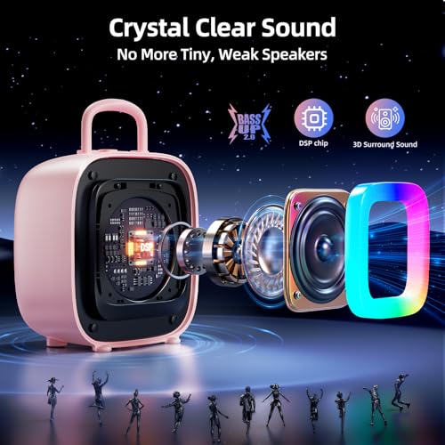 Thumbnail 4 de Kinglucky Karaoke Machine with 2 Light-Up Mics 🎤