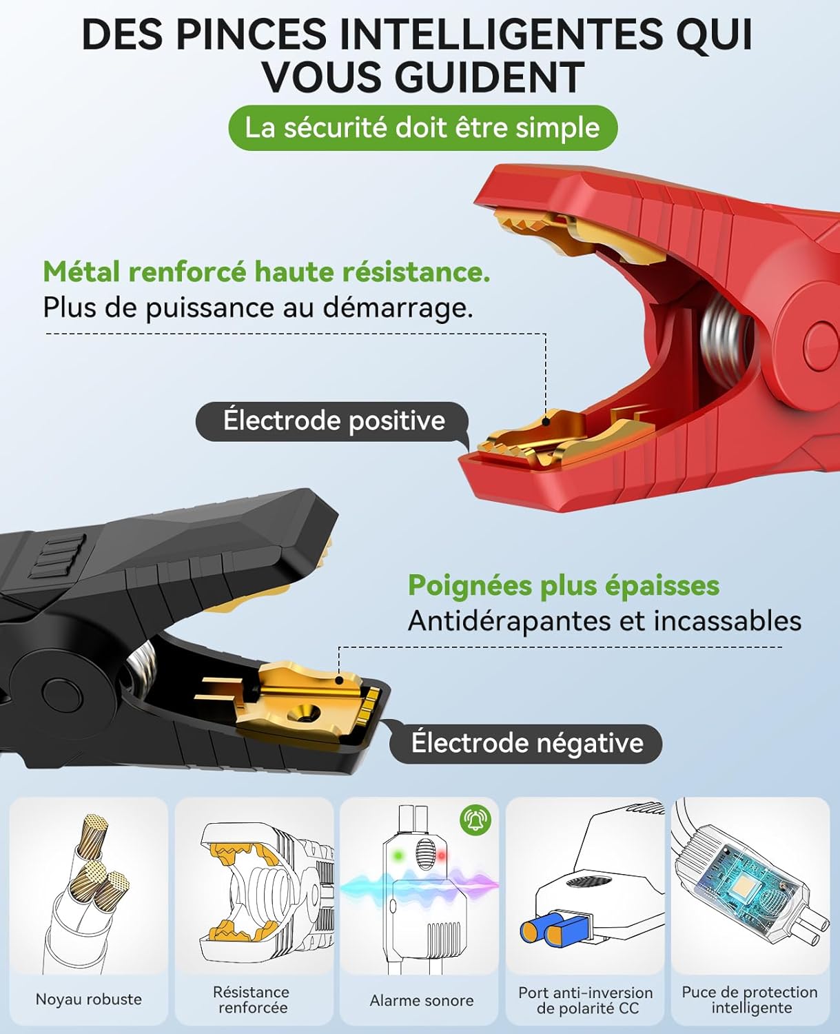 Thumbnail 4 de AIMAPOW Booster Batterie Voiture 12V 8000A avec compresseur 160 PSI, démarreur portable et lampe LED 600 lm